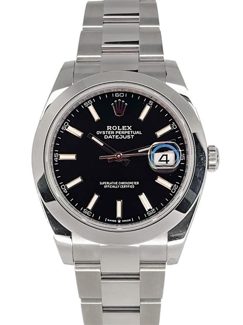 rolex datejust 41 black dial oyster|2021 rolex datejust 41 mm.